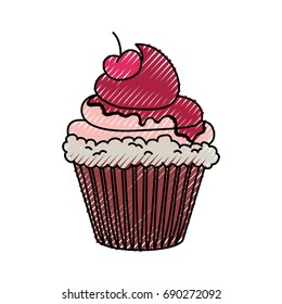 Sweet cupcake dessert