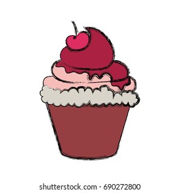 Sweet cupcake dessert