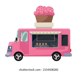 sweet cupcake food truck icon