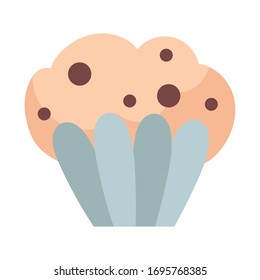 sweet cupcake hand draw style vector illustration design
