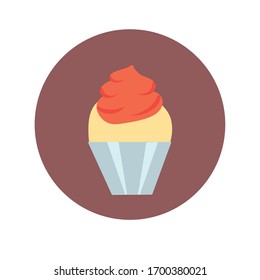 sweet cupcake hand draw style vector illustration design