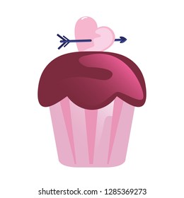 sweet cupcake heart arrow