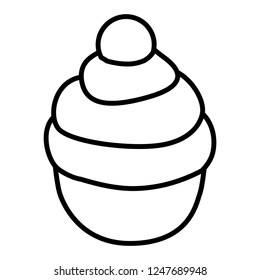 Sweet cupcake icon