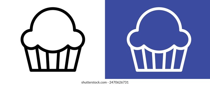 Sweet Cupcake Icon for Bakery Items, Dessert Menus, and Celebration Treats