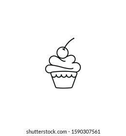 Sweet cupcake icon vector design