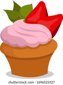 Süßer Cupcakes, Illustration, Vektorillustration auf weißem Hintergrund