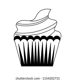 sweet cupcake isolated icon