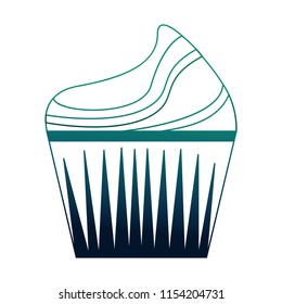 sweet cupcake isolated icon