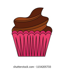 sweet cupcake isolated icon