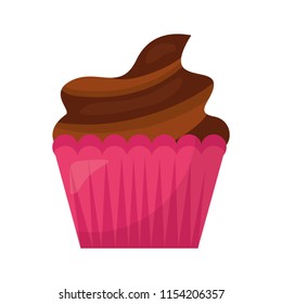 sweet cupcake isolated icon