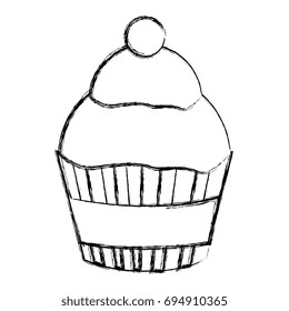 sweet cupcake isolated icon