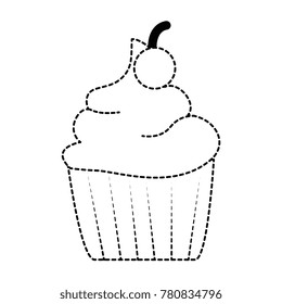 sweet cupcake isolated icon