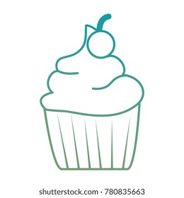 sweet cupcake isolated icon