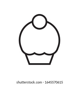 sweet cupcake line style icon vector illustration design