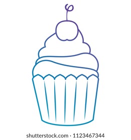 sweet cupcake pastry icon