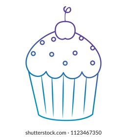 sweet cupcake pastry icon