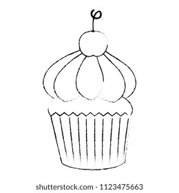 sweet cupcake pastry icon
