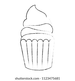sweet cupcake pastry icon
