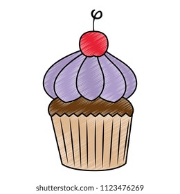 sweet cupcake pastry icon