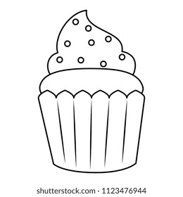 sweet cupcake pastry icon