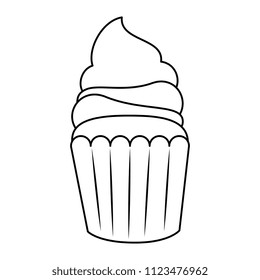 sweet cupcake pastry icon