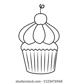 sweet cupcake pastry icon