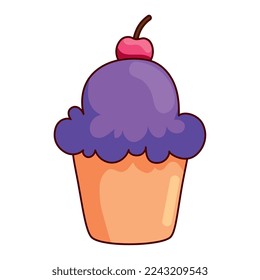 sweet cupcake pastry product icon