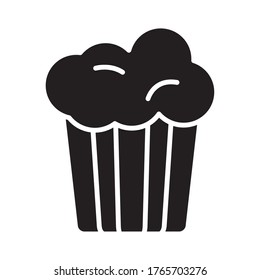 sweet cupcake silhouette style icon vector illustration design