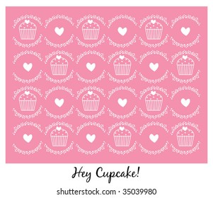 Tarjeta vectorial Sweet Cupcake