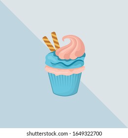 Sweet cupcake Vector, Cute cupcake vector illustration