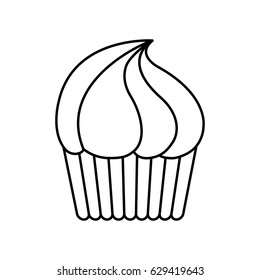 Sweet cupcake vector icon
