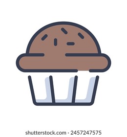 sweet cupcake vector icon illustration
