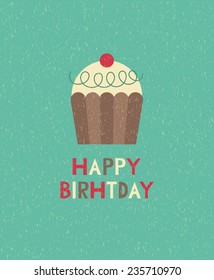 sweet cupcake. vector illustration