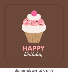 sweet cupcake. vector illustration