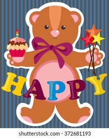sweet cupcake. vector illustration