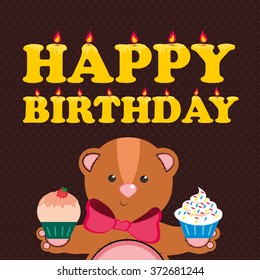 sweet cupcake. vector illustration