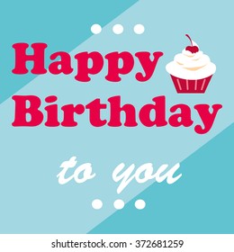 sweet cupcake. vector illustration