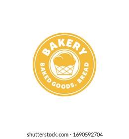 sweet cupcake, vintage bakery logo Ideas. Inspiration logo design. Template Vector Illustration. Isolated On White Background