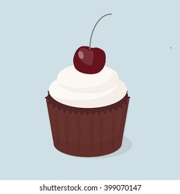 Sweet cupcakes isolated vector