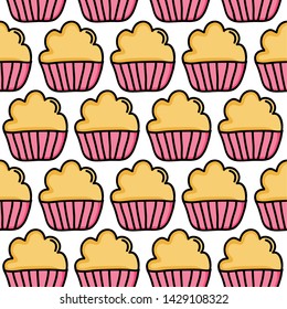 sweet cupcakes pastry bakery pattern