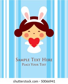 sweet cute angel greeting card