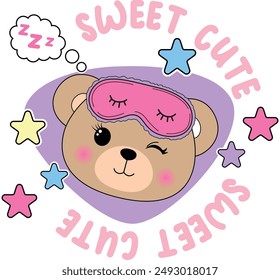 sweet cute bear love magic star