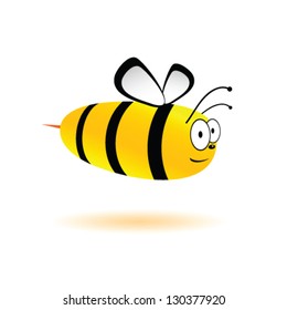 sweet and cute bee vector illustration