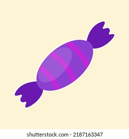 Sweet cute candy in flat style. Chyld style sweets. Vector illustration concept