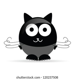 sweet and cute cat vector illustration