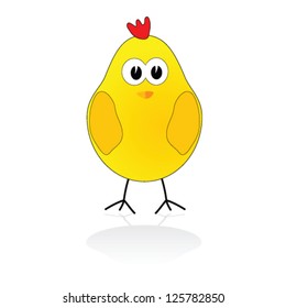 sweet and cute chicken vector art illustration