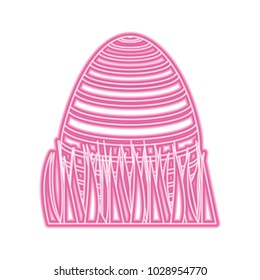 sweet cute decorative easter egg on grass