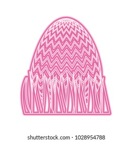 sweet cute decorative easter egg on grass