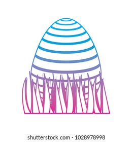 sweet cute decorative easter egg on grass