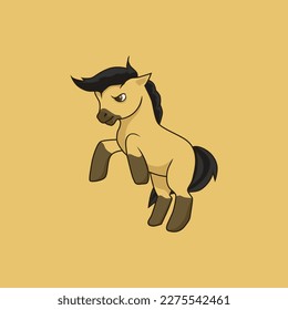sweet and cute fawn pony